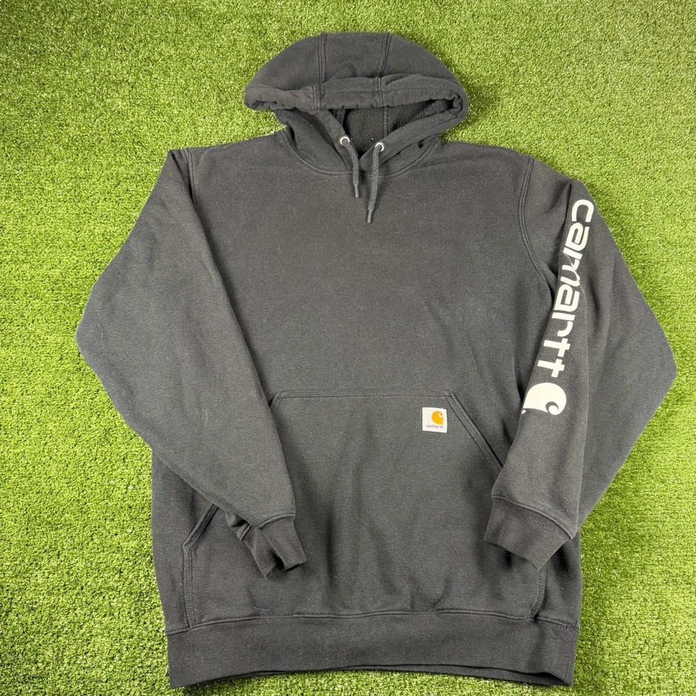 Carhartt Mens Loose Fit Graphic Sleeve Hoodie Black Medium K288 BLK